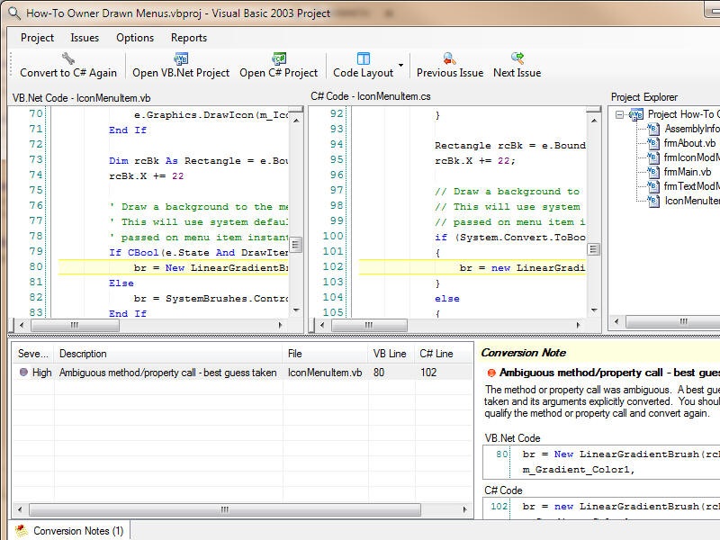 VB.Net to C# Converter 5.07 screenshot